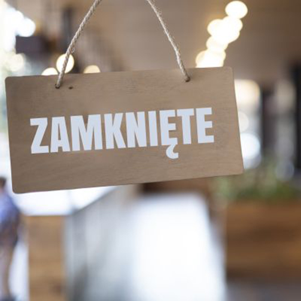 sklep CUDER - zamknięte